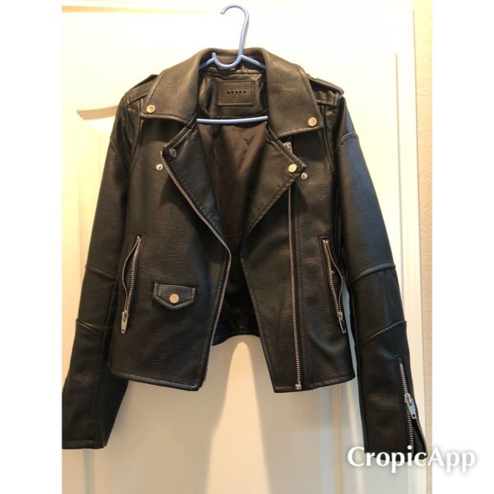 Blank nyc faux leather moto jacket